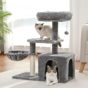 Small Cat Tree Condo with Scratching Post