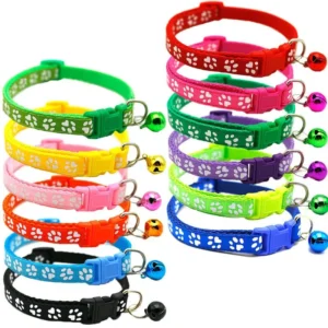 Colorful Cartoon Pet Collar with Safety Bell