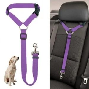 Pet Car Seat Belt & Adjustable Leash – Safety Harness for Pets