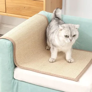 Bamboo Cat Scratcher Mat – Natural Furniture Protector for Cats
