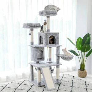 Cat Tree Condo – Multi-Level Tower for Cats with Hammock